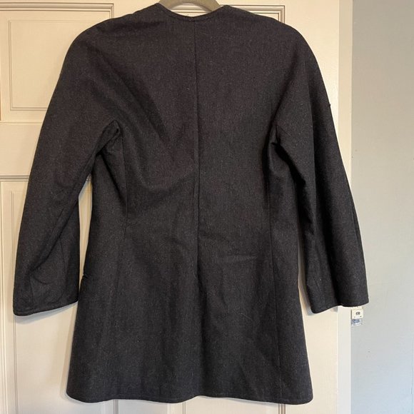 MaxMara Gray Single-Breasted Five-Button Wool/Cashmere Jacket Blazer - Picture 2 of 9
